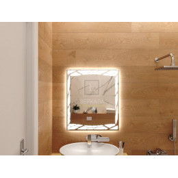 Зеркало с подсветкой для ванной комнаты Ночетта 110х110 см