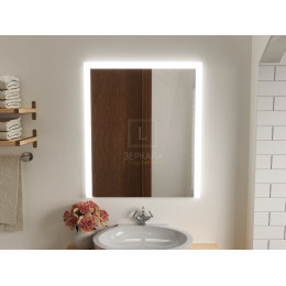 Зеркало с подсветкой для ванной комнаты Серино 85х85 см